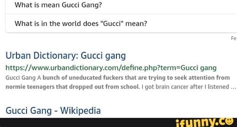 420 gucci gang urban dictionary|gucci gang video.